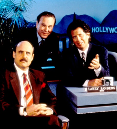 Rip Torn (centre) as TB producer Artie, with Jeffrey Tambor and Garry Shandling in The Larry Sanders Show.