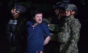 Mexican authorities hold drug lord Joaquin ‘El Chapo’ Guzmán.