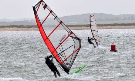 Windsurfing at Wells next the Sea.