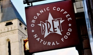 Pret a Manger sign.