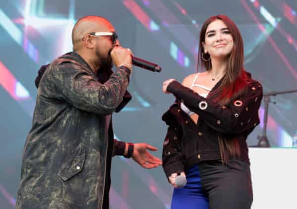 Sean Paul and Dua Lipa performing at Radio 1’s Big Weekend, Hull, 2017.