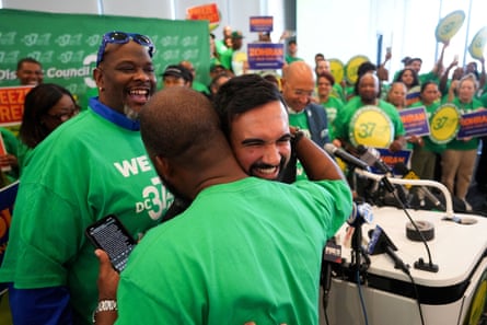 Man hugs other man