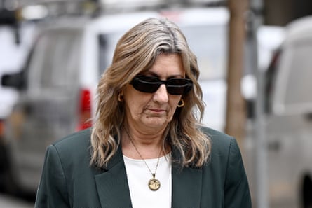Sandra Davies, mother of Luke Davies, arrives at the NSW Supreme Court