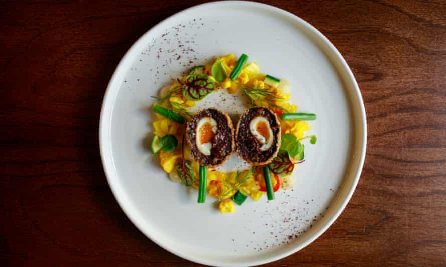 Quail Scotch eggs with black pudding at the Ship Inn.