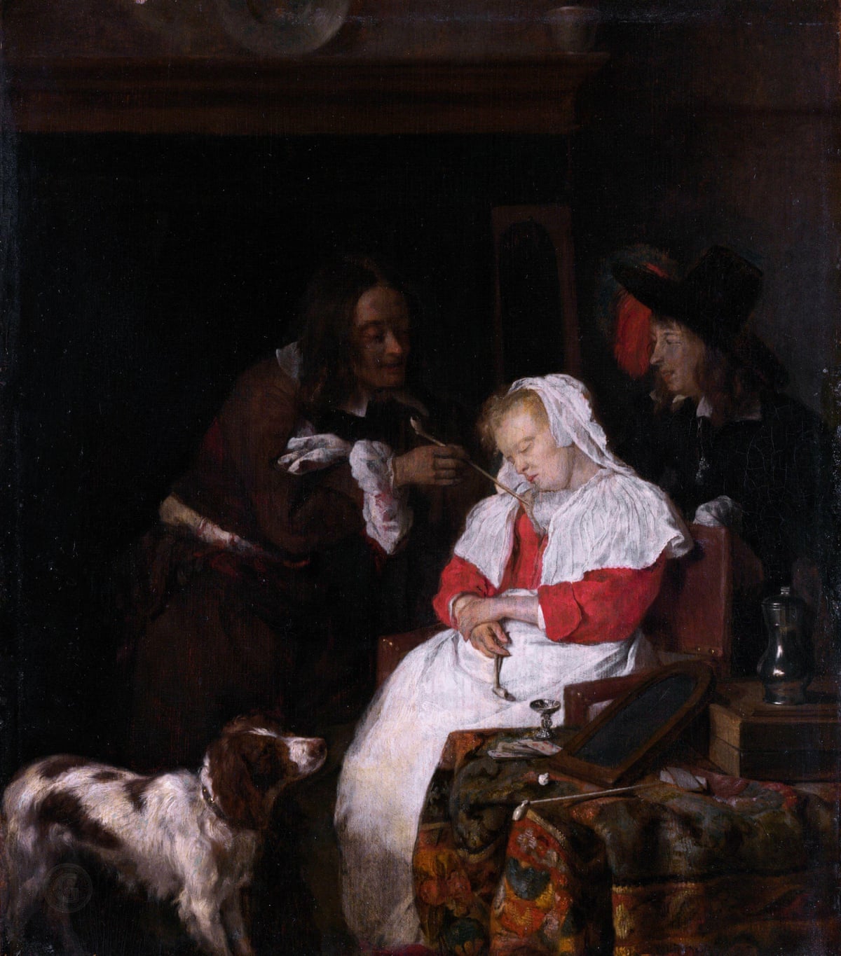 Gabriel Metsu, Two Men with a Sleeping Woman