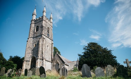 An English church and headstones