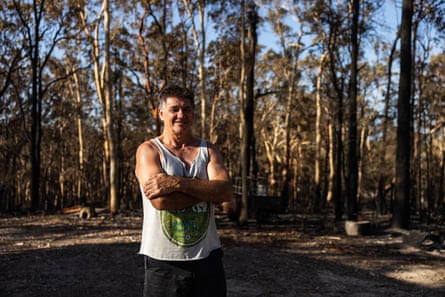 Jeff Curley at his friend’s home south of Bulahdelah.