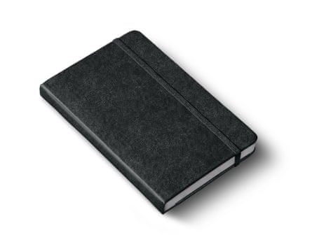 Black closed notebook isolated on white2G441MT Black closed notebook isolated on white