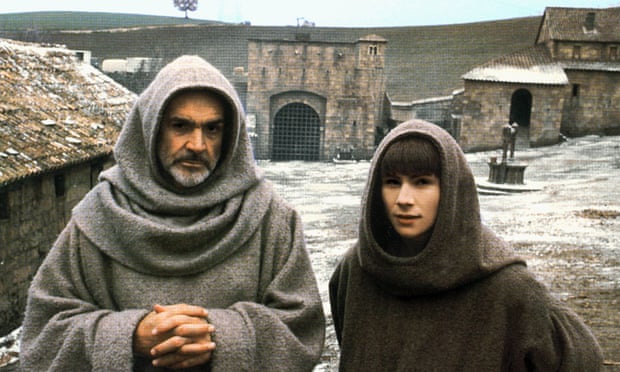 Sean Connery, left, and Christian Slater in Jean-Jacques Annaud’s 1986 film adaptation of Eco’s novel The Name of the Rose.