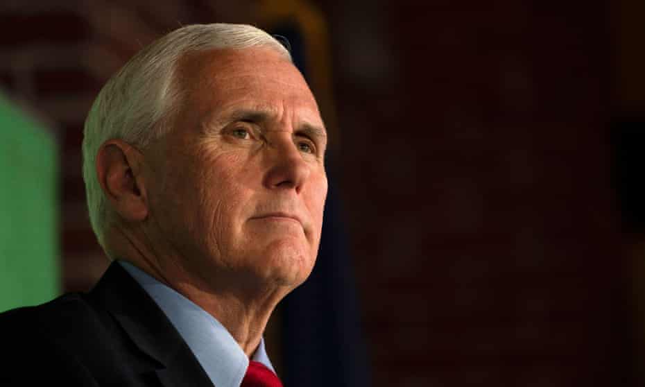 Mike Pence speaks at Manchester, New Hampshire, on 8 December. 