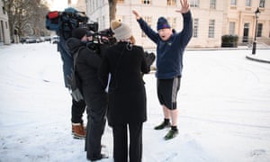 Boris Johnson speaks to the media in 2018.