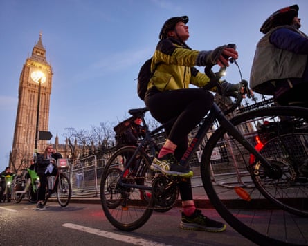Cyclists near Big Ben
