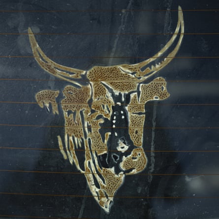Camargue bull melted sticker