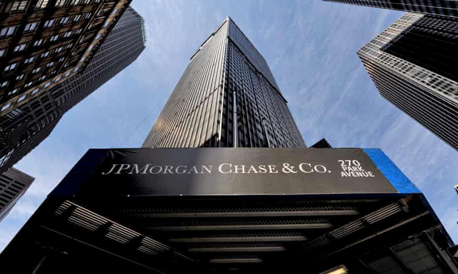 JP Morgan Chase logo on New York building