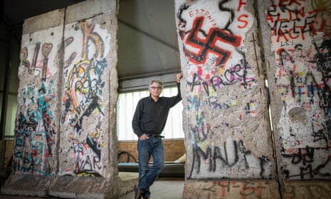 Hans-Martin Fleischer owns four original pieces of the Berlin Wall from Potsdamer Platz where the wall was opened on 12 November 1989.