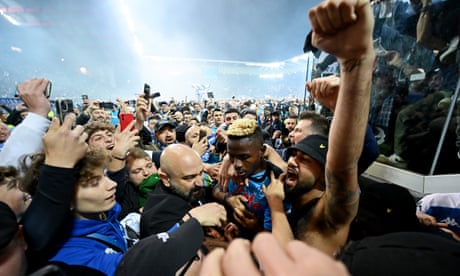 Napoli win first Serie A title for 33 years after Osimhen earns 1-1 draw at Udinese
