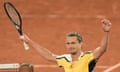 Germany's Alexander Zverev celebrates victory.