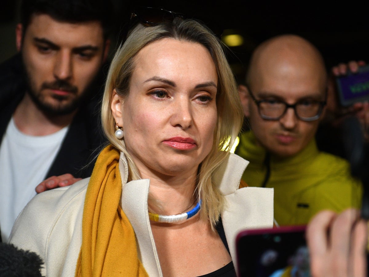 Marina Ovsyannikova, Russian TV protester, decries Putin propaganda | Ukraine | The Guardian