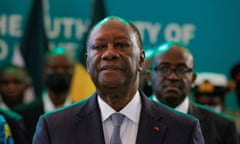Alassane Ouattara, president of Ivory Coast, at the Economic Community of West African States (ECOWAS) summit in Accra, Ghana, July 2022