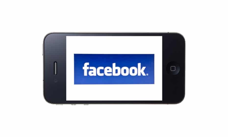 Facebook logo display on iphone screen
