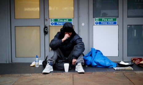 A homeless man in Manchester