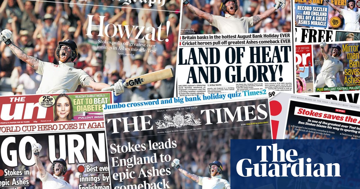 Go urn, my son: what the papers say about Englands Ashes comeback