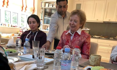 Princess Sheikha Latifa bint Mohammed al-Maktoum, with Mary Robinson, former United Nations High Commissioner for Human Rights and former president of Ireland, in Dubai in December 2018.