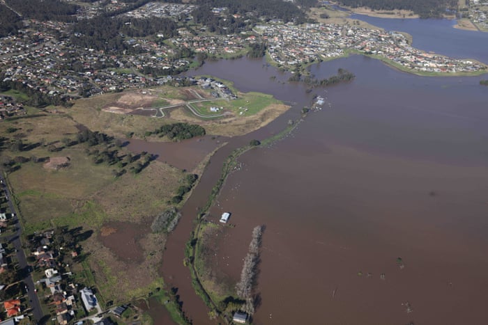 Flooding is seen around the Maitland region in NSW on Friday, 8 July 2022.