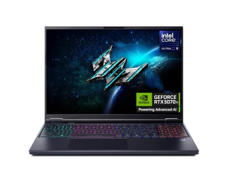 Acer Predator Helios Neo 16 AI PHN16-73 Gaming laptop Intel Core Ultra 9 275HX, 16GB, 1TB Gen4 SSD, NVIDIA GeForce RTX 5070Ti, 16” WQXGA 240Hz, Windows 11, Black