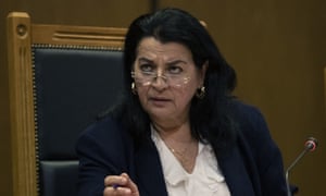 Presiding judge Maria Lepenioti reading the sentences during the Golden Dawn trial, in Athens, on 22 October last year.