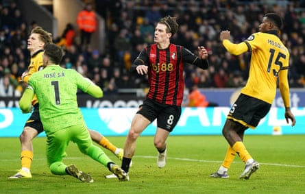 Alex Scott scores for Bournemouth.