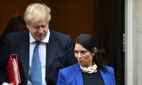 Britain’s foreign secretary, Boris Johnson, and international development secretary, Priti Patel