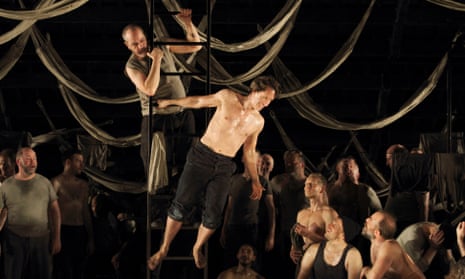 Christopher Gillett as Red Whiskers, Jacques Imbrailo as Billy Budd in the Royal Opera House production.