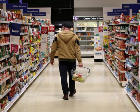 A shopper in a supermarket earlier this year