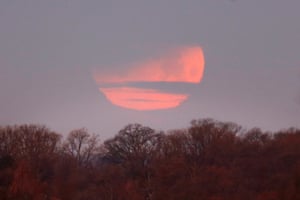 A partial eclipse seen in Washington DC, US