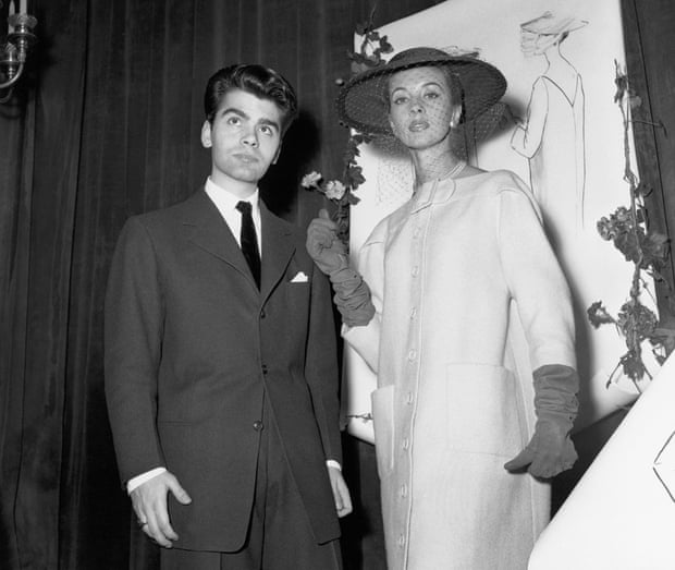 Karl Lagerfeld in 1954, winning best coat award at the Woolmark prize.