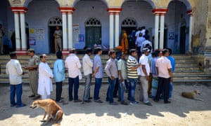 A polling station in Uttar Pradesh.