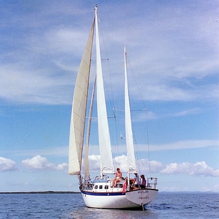 Marie and John on their yacht, The Pearl Bay.
