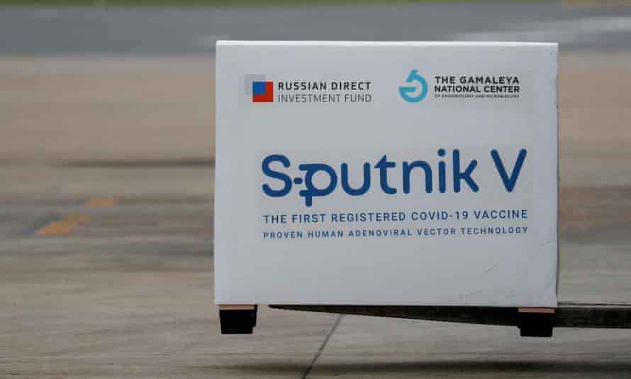 A shipment of doses of the Sputnik V vaccine.