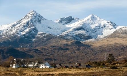 The Cuillin mountains, and the Sligachan hotel.