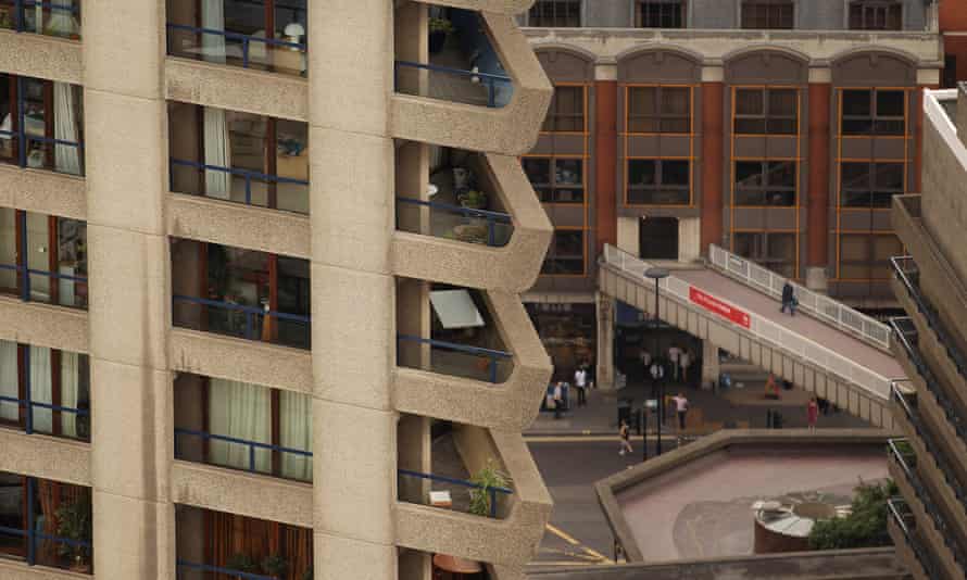 The Barbican Estate viewed from the roof of Cromwell Tower on July 2, 2010 in London, England.