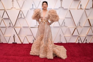 Sandra Oh arrives for the 92nd Oscars at the Dolby Theatre in Hollywood, California on February 9, 2020.