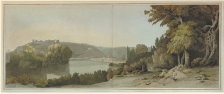 A View on the Banks of the Tiber, 1780, by Francis Towne