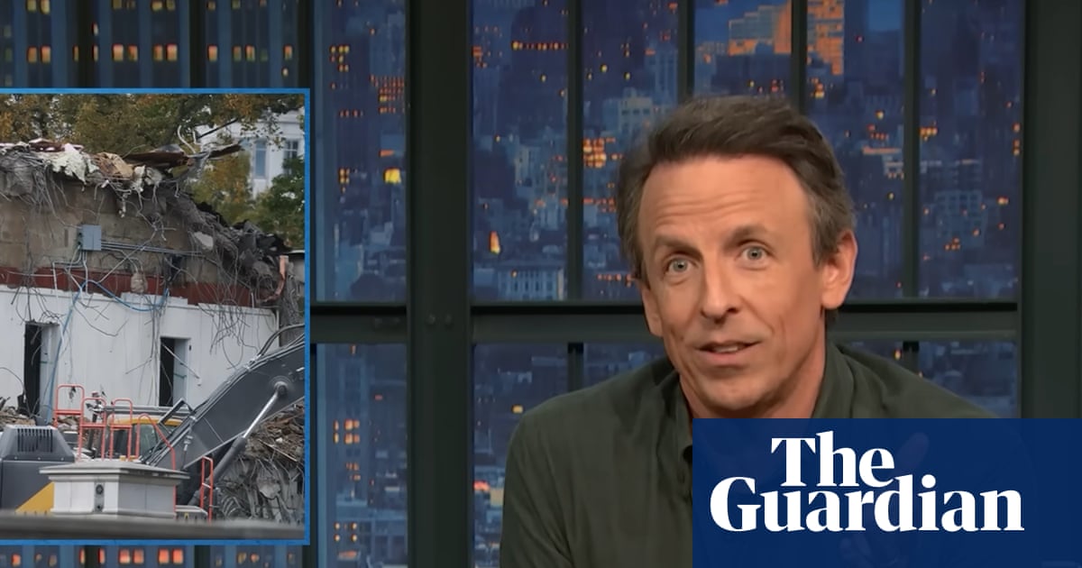 Seth Meyers on Trump’s White House demolition: ‘This is insane’