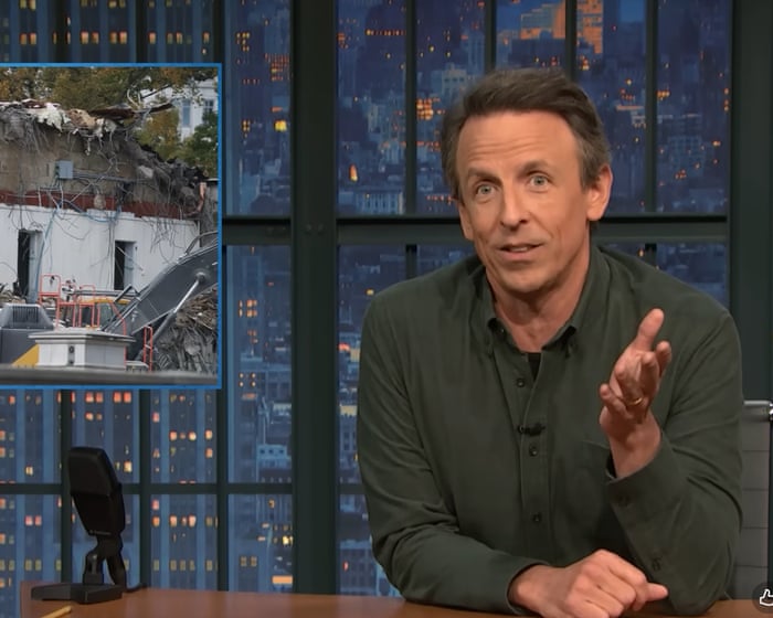 Seth Meyers on Trump’s White House demolition: ‘This is insane’
