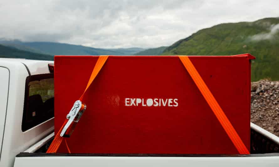 Outside the Cononish Gold and Silver mine near Tyndrum in the central Highlands of Scotland