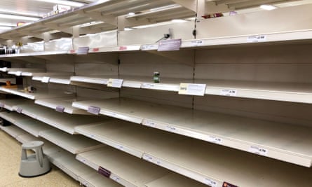 Panic buying at Cobham Sainsburys in Surrey, UK - 14 Mar 2020