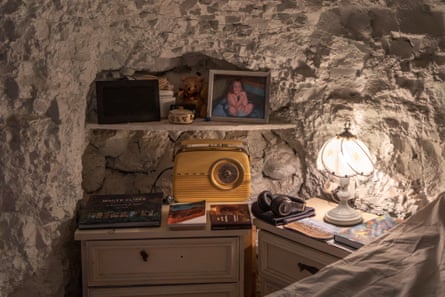 A nook in the bedroom of Maxine Harris, 80, in Turley’s Hill