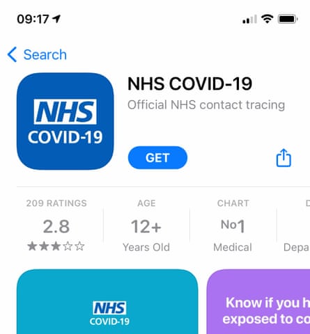 This is the official NHS Covid-19 contact-tracing app for England and Wales in the Apple App Store.