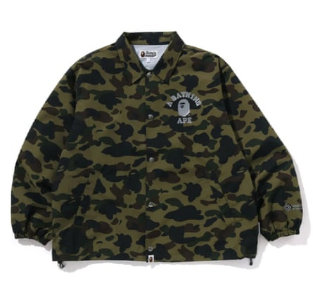 A Bathing Ape BAPE nylon camouflage Gore-Tex wind stopper relaxed coach jacket
